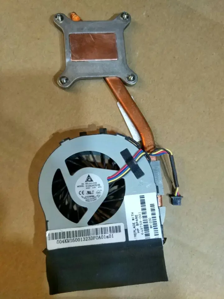 90%New heatsink with fan for HP EliteBook 2760P laptop cpu cooling heatsink fan 649759-001 GC054509VH-A B4264 KSB0405HB-9F73
90%New heatsink with fan for HP EliteBook 2760P laptop cpu cooling heatsink fan 649759-001 GC054509VH-A B4264 KSB0405HB-9F73