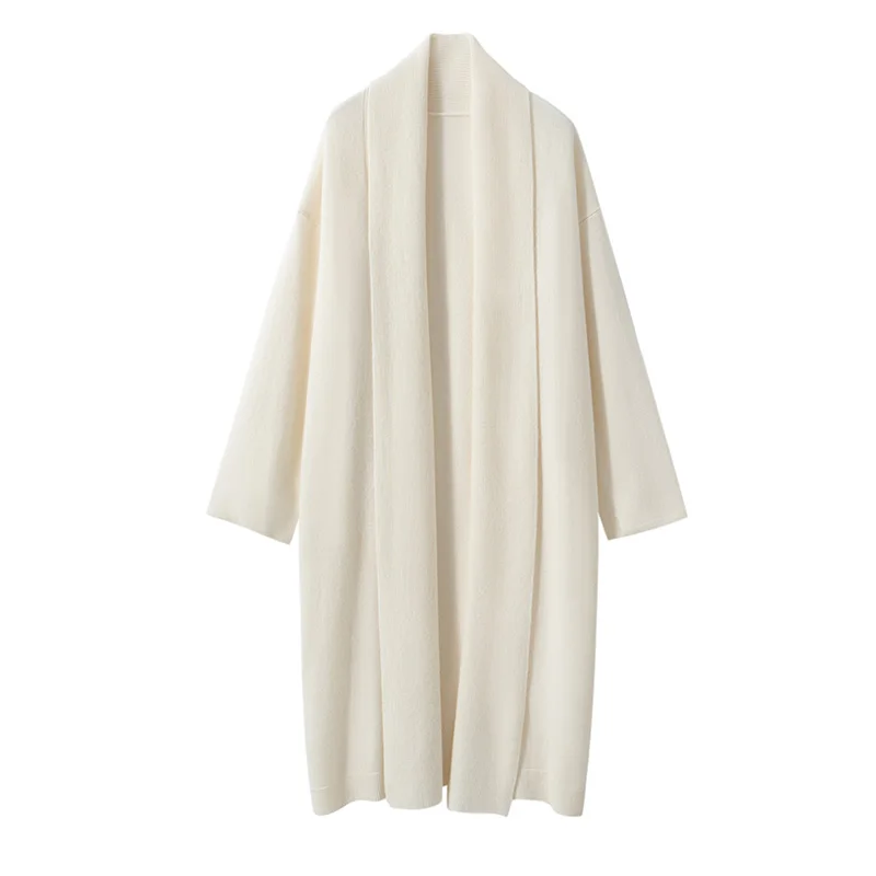 Luxury Women Autumn Winter Solid100% Cashmere Sweater Coat Simple Style Long Cashmere Overcoat Thick Cashmere Knit Cardigan Tops
Luxury Women Autumn Winter Solid100% Cashmere Sweater Coat Simple Style Long Cashmere Overcoat Thick Cashmere Knit Cardigan Tops