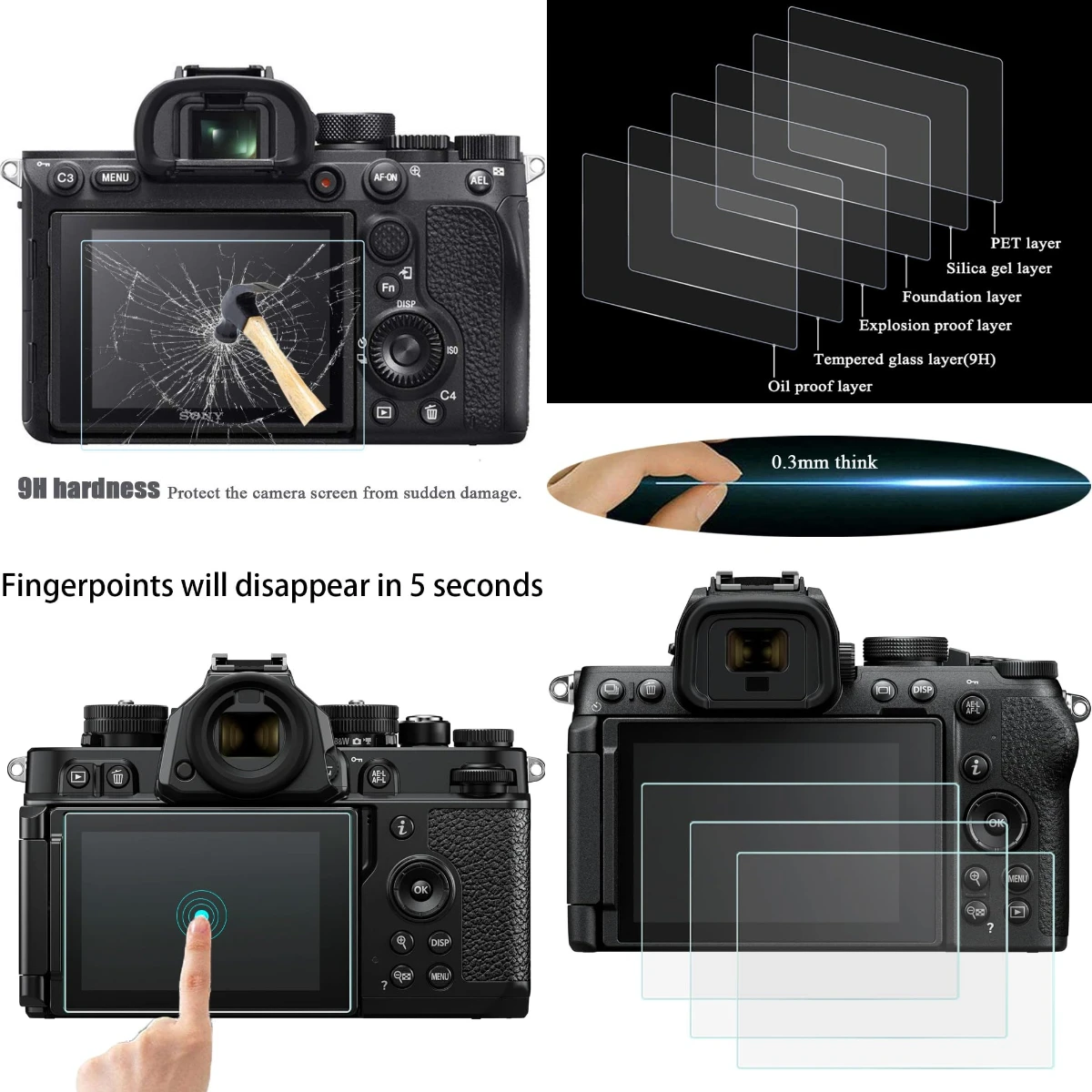 For Nikon Z50II Z50 II Mark2 MarkII 9H Screen Protector Kit with Cleaning Cloth & Guide Stic
For Nikon Z50II Z50 II Mark2 MarkII 9H Screen Protector Kit with Cleaning Cloth & Guide Stic