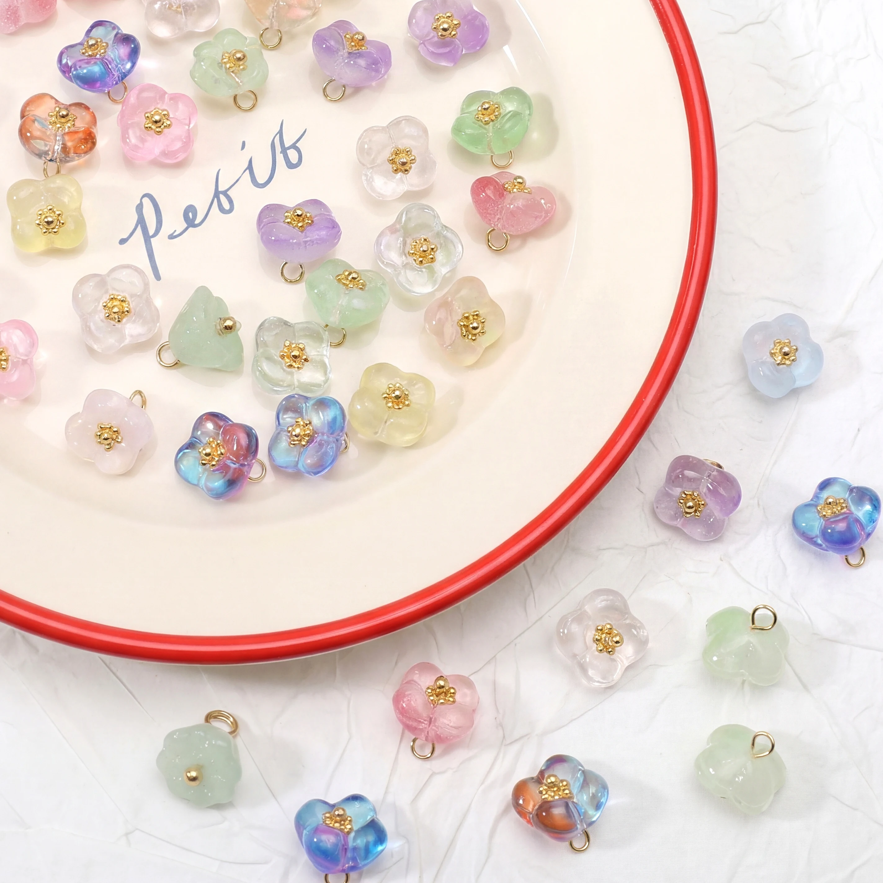 5pcs 10mm Colored Glass Osmanthus Flower Pendants for DIY Jewelry Making Necklace Earring Bracelet Hairpin Accessories Findings
5pcs 10mm Colored Glass Osmanthus Flower Pendants for DIY Jewelry Making Necklace Earring Bracelet Hairpin Accessories Findings