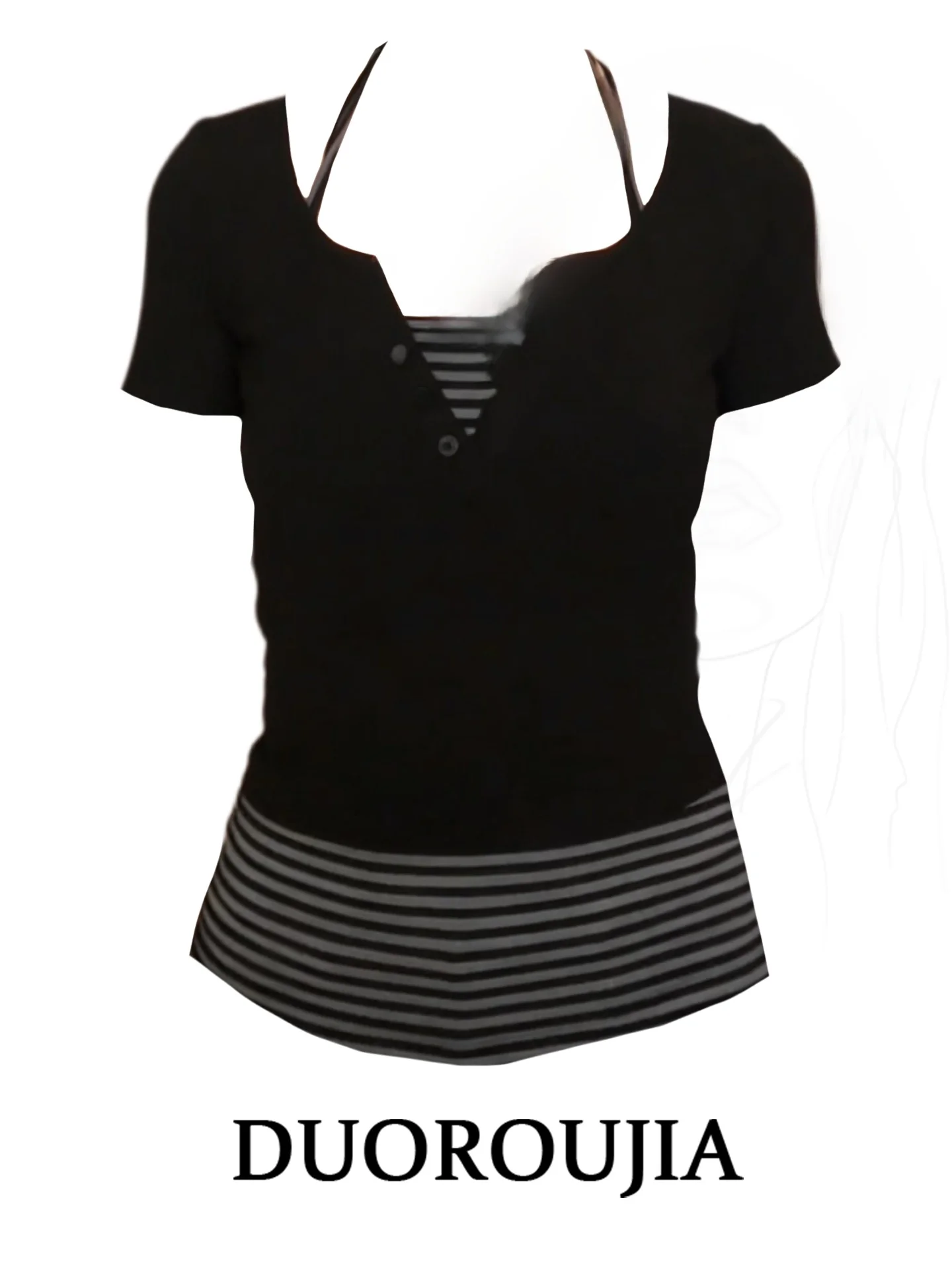 plus Size Striped Splice Short Sleeve T-Shirt Women Summer Slimming Top Korean Style Printed High Waist Design Casual Wear
plus Size Striped Splice Short Sleeve T-Shirt Women Summer Slimming Top Korean Style Printed High Waist Design Casual Wear