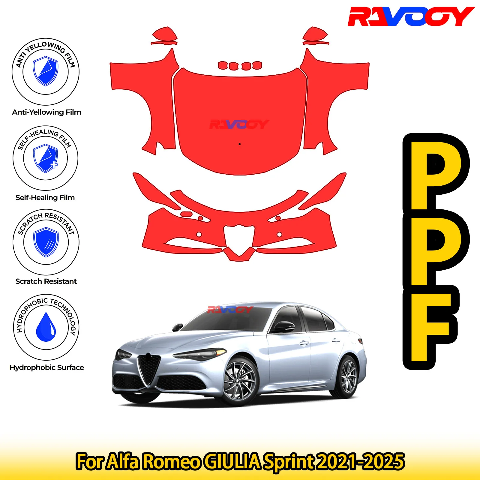 Для Alfa Romeo GIULIA Sprint 2021-2025 глянцевая матовая черная предварительно вырезанная передняя защитная пленка PPF комплект
Для Alfa Romeo GIULIA Sprint 2021-2025 глянцевая матовая черная предварительно вырезанная передняя защитная пленка PPF комплект