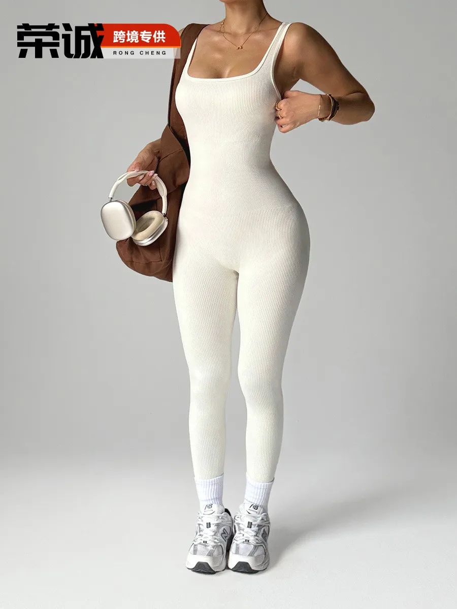 Summer Women's Clothing Seamless Ribbed Jumpsuit For Yoga Fitness Outdoor Workout Mono Body Tights Full Length
Summer Women's Clothing Seamless Ribbed Jumpsuit For Yoga Fitness Outdoor Workout Mono Body Tights Full Length