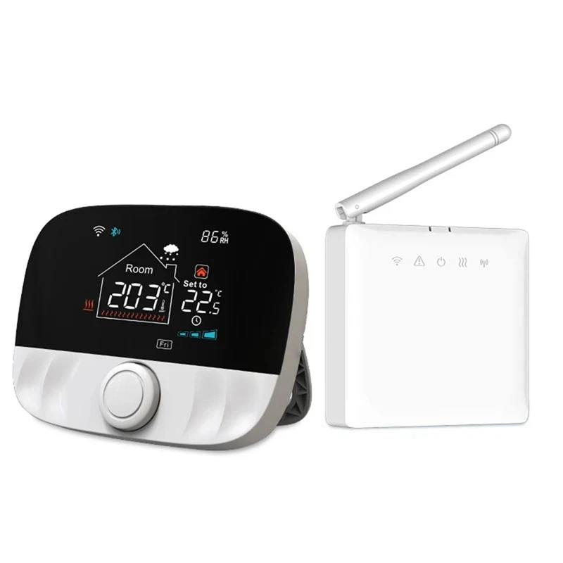 Tuya Smart Wi-Fi беспроводной термостат для газового котла, нагревательный аккумулятор RF 433 МГц, термостат, регулятор температуры Alexa
Tuya Smart Wi-Fi беспроводной термостат для газового котла, нагревательный аккумулятор RF 433 МГц, термостат, регулятор температуры Alexa