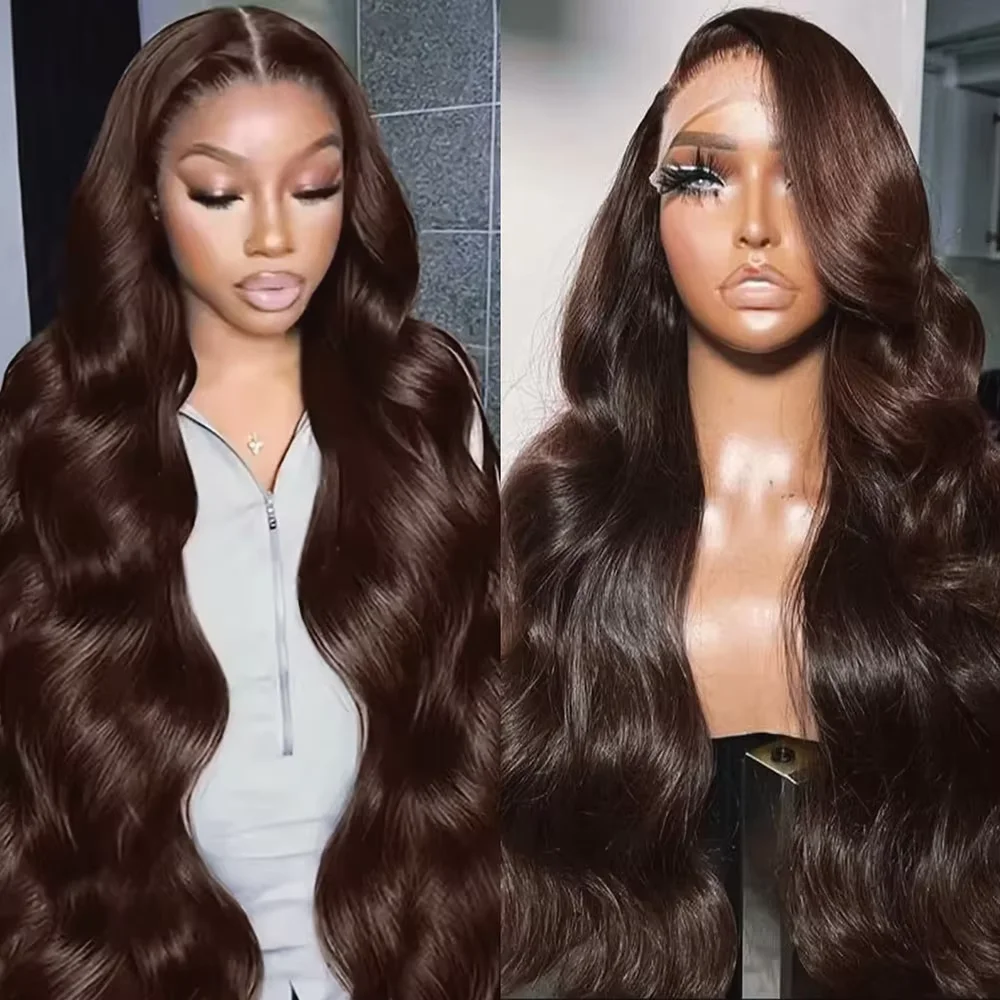 46 Inch Chocolate Brown Body Wave #4 Colored Human Hair Wigs 13x6 HD Lace Brazilian Hair Wig 13x4 Hd Lace Frontal Wig For Women
46 Inch Chocolate Brown Body Wave #4 Colored Human Hair Wigs 13x6 HD Lace Brazilian Hair Wig 13x4 Hd Lace Frontal Wig For Women