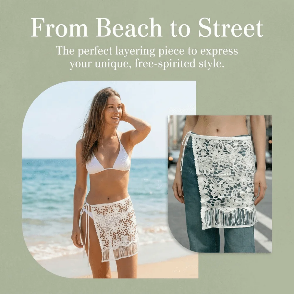 Fashion Lace Up Design Hip Scarf Elegant Lightweight Waist Belt Versatile Ruffled Hem Skirt Casual Outing
Fashion Lace Up Design Hip Scarf Elegant Lightweight Waist Belt Versatile Ruffled Hem Skirt Casual Outing