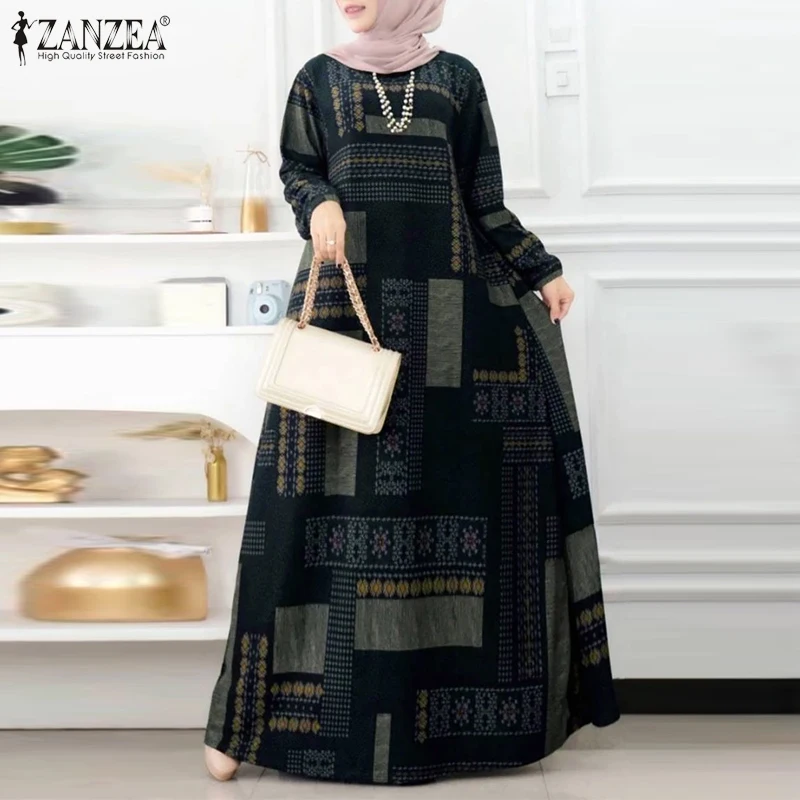 ZANZEA Muslim Modest Women's Long Dresses Hijabs Long Sleeve Baggy Vintage Printing Abaya Robes Islamic Ramadan Eid Kaftan
ZANZEA Muslim Modest Women's Long Dresses Hijabs Long Sleeve Baggy Vintage Printing Abaya Robes Islamic Ramadan Eid Kaftan
