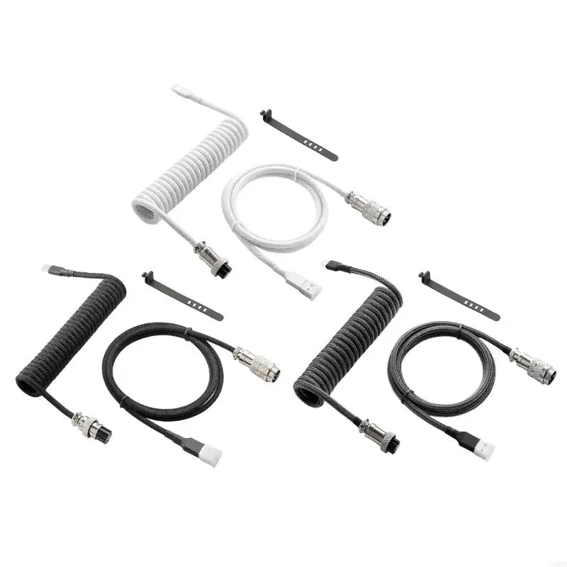 G88D High Performances USB Coiled Cable for Gaming Keyboards Metal Aviation Plugs Mechanical Keyboards Cable 180cm/70.87inch
G88D High Performances USB Coiled Cable for Gaming Keyboards Metal Aviation Plugs Mechanical Keyboards Cable 180cm/70.87inch