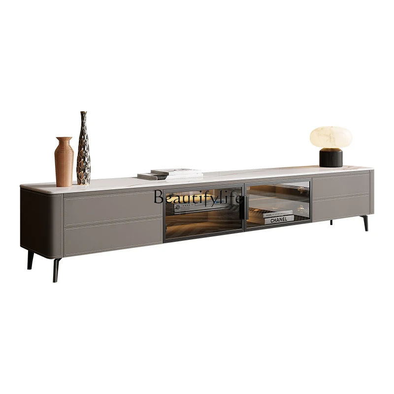 Saddle leather TV cabinet Modern simple high rock slab floor cabinet Minimalist high-end coffee table
Saddle leather TV cabinet Modern simple high rock slab floor cabinet Minimalist high-end coffee table