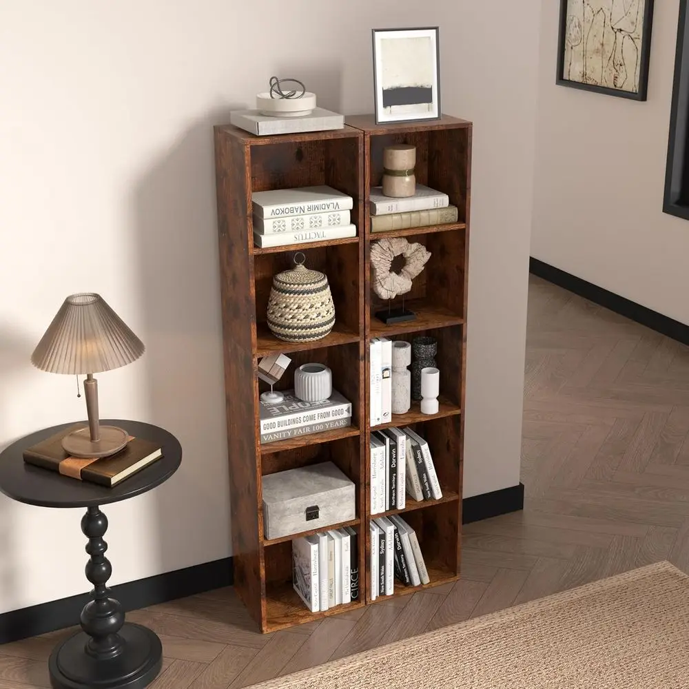5-Tier Wooden Cube Storage Organizer, 52 Inch Tall Bookcase & Display Shel with 5 Open Cubes, reestanding DIY Closet Shelving Un
5-Tier Wooden Cube Storage Organizer, 52 Inch Tall Bookcase & Display Shel with 5 Open Cubes, reestanding DIY Closet Shelving Un