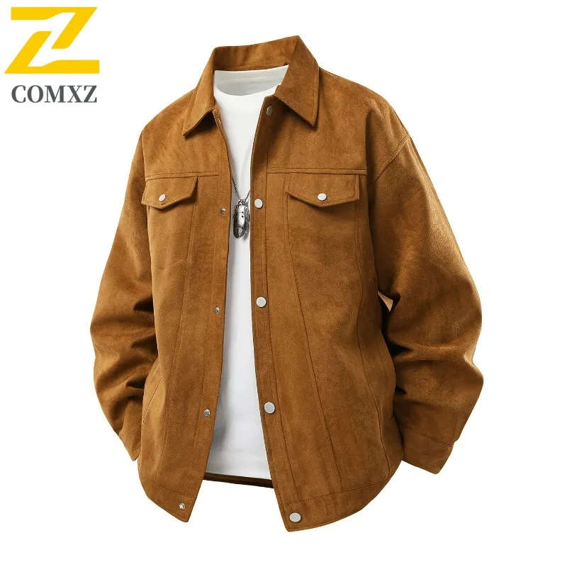 COMXZ 2025 Мужчины Женщины Пара Замшевый Воротник-стойка Свободный крой Повседневная Модная Универсальная Модная Куртка Американского Стиля
COMXZ 2025 Мужчины Женщины Пара Замшевый Воротник-стойка Свободный крой Повседневная Модная Универсальная Модная Куртка Американского Стиля