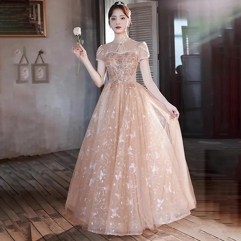 Cheongsam Evening Dressess Women's 2025 New Summer Chic Y2K Slim Medium Long Banquet Dress Host Art Test Dresses
Cheongsam Evening Dressess Women's 2025 New Summer Chic Y2K Slim Medium Long Banquet Dress Host Art Test Dresses