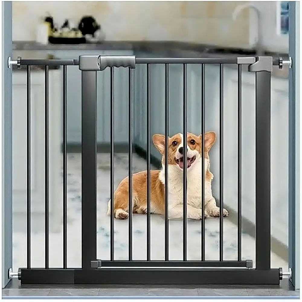 Adjustable 78cm Tall Pet Safety Gate, Black Indoor Stair Barrier for Dogs, 167-176.9cm Wide
Adjustable 78cm Tall Pet Safety Gate, Black Indoor Stair Barrier for Dogs, 167-176.9cm Wide