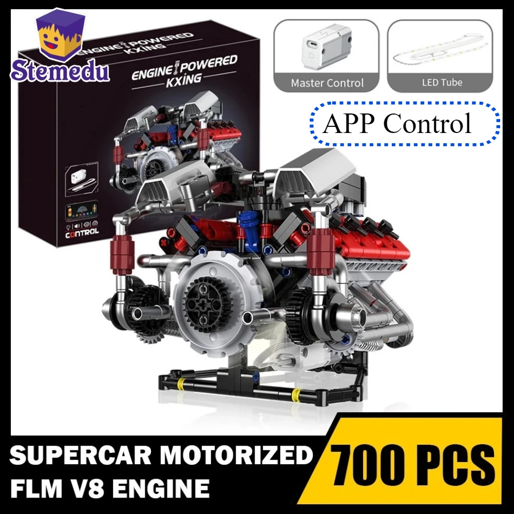 MOC Technical Sports Car Motorized FLM V8 Engine Building Blocks Part Electrically Driven Engine Bricks Toys Adults Kids Gifts
MOC Technical Sports Car Motorized FLM V8 Engine Building Blocks Part Electrically Driven Engine Bricks Toys Adults Kids Gifts