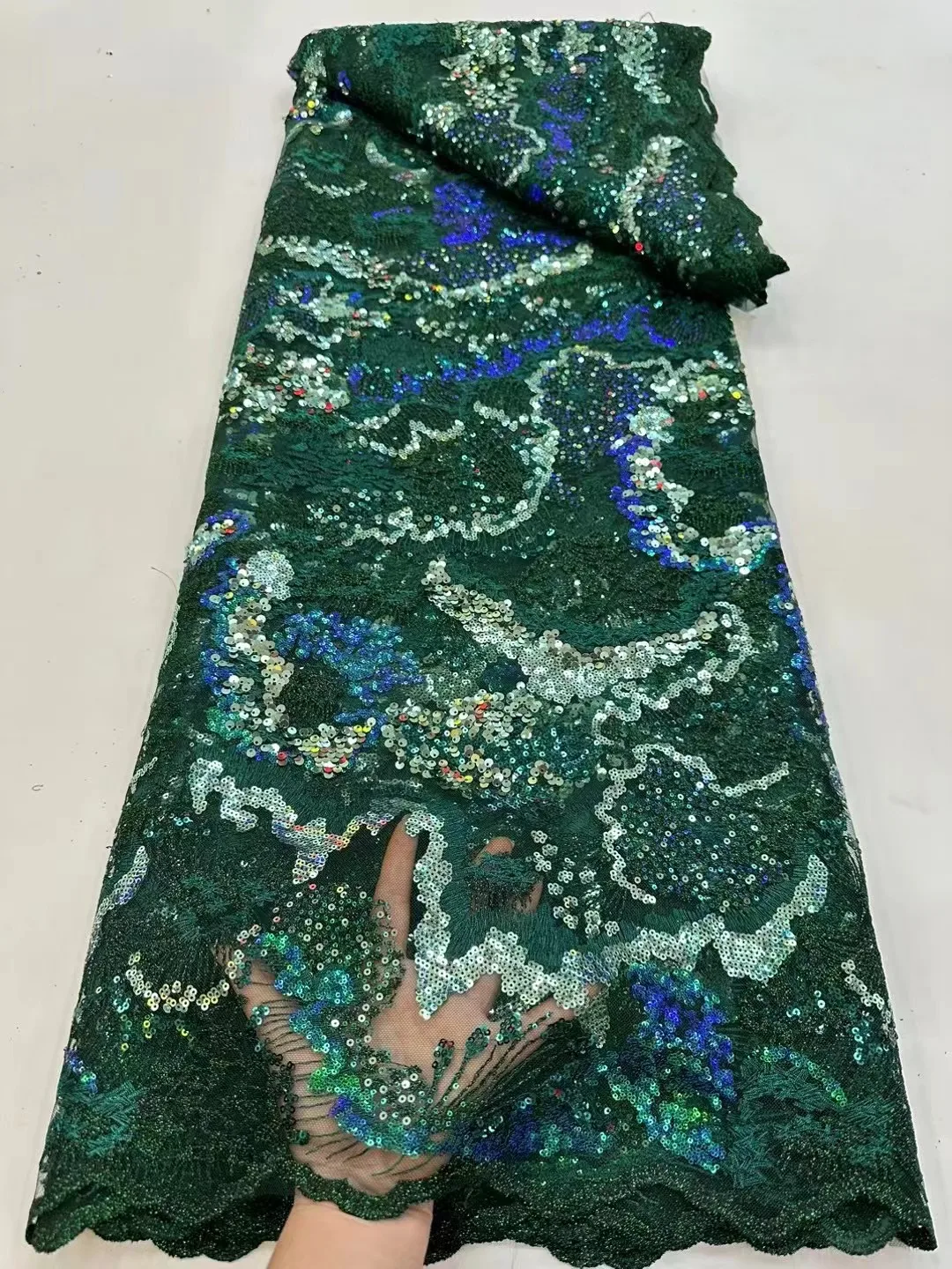 Green Sequence Mesh Tulle French Net Lace Fabric High Quality With Sequins French Lace Nigerian Embroidery Fabric For Dresses
Green Sequence Mesh Tulle French Net Lace Fabric High Quality With Sequins French Lace Nigerian Embroidery Fabric For Dresses