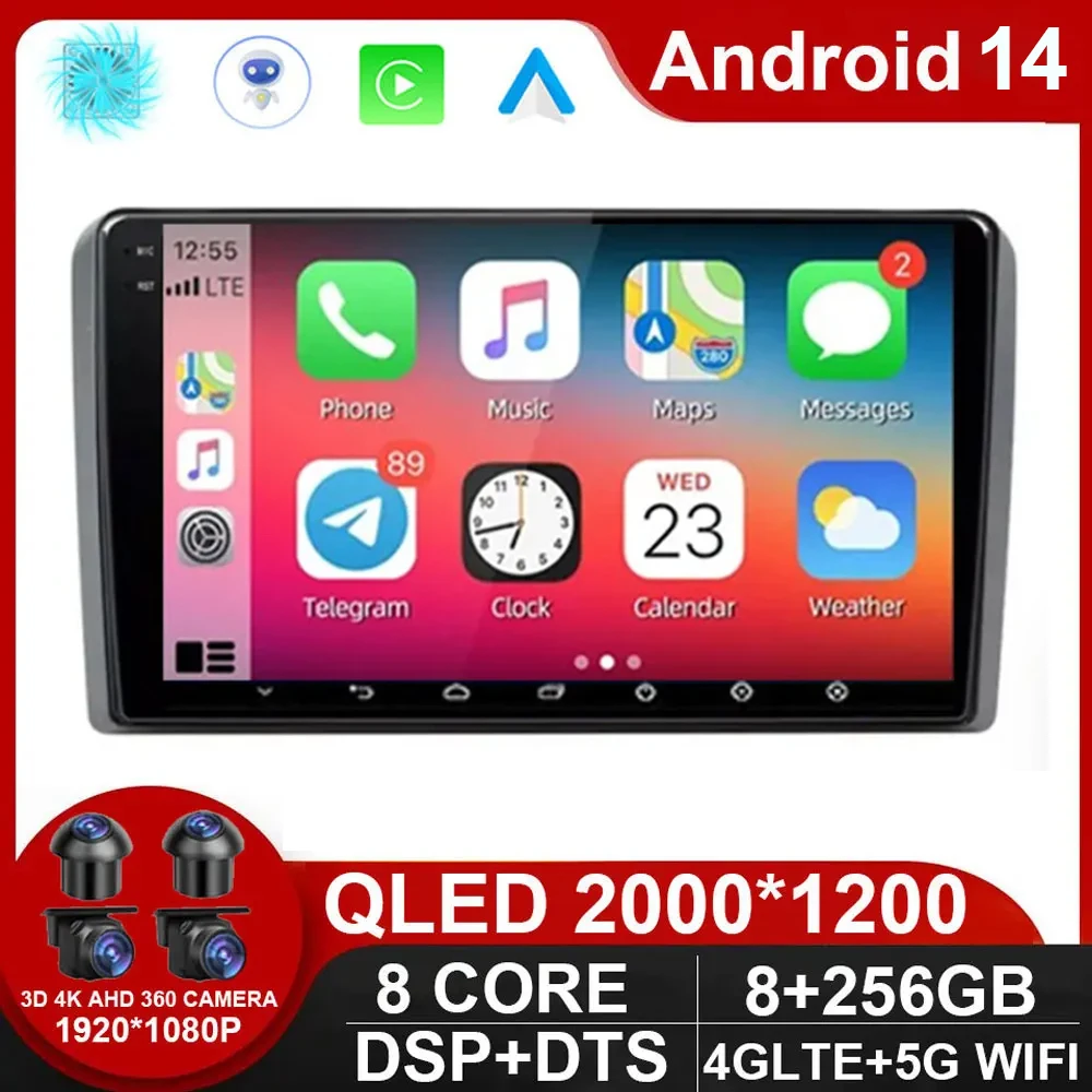 Автомобильный радиоприемник Carplay, Android, для Audi A3 2 8P 2003-2013, мультимедийный GPS-радиоприемник, 4G, Wi-Fi, DSP, без DVD, 2DIN
Автомобильный радиоприемник Carplay, Android, для Audi A3 2 8P 2003-2013, мультимедийный GPS-радиоприемник, 4G, Wi-Fi, DSP, без DVD, 2DIN