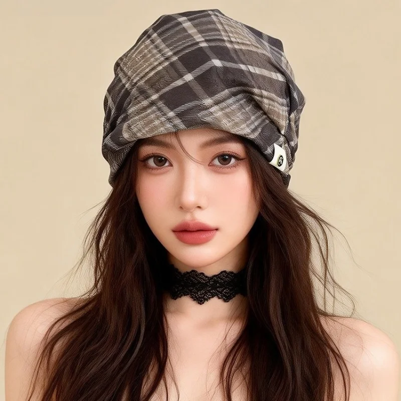 Women's Vintage Plaid Pile Hat Trendy Casual Versatile Pleated Headscarf Spring Summer Wasteland Style Baotou Cold Hat
Women's Vintage Plaid Pile Hat Trendy Casual Versatile Pleated Headscarf Spring Summer Wasteland Style Baotou Cold Hat