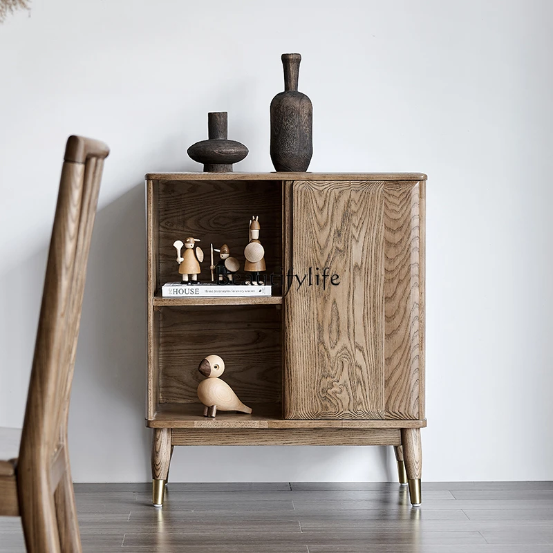 Solid wood dining side entrance locker small apartment living room sofa side cabinet simple
Solid wood dining side entrance locker small apartment living room sofa side cabinet simple