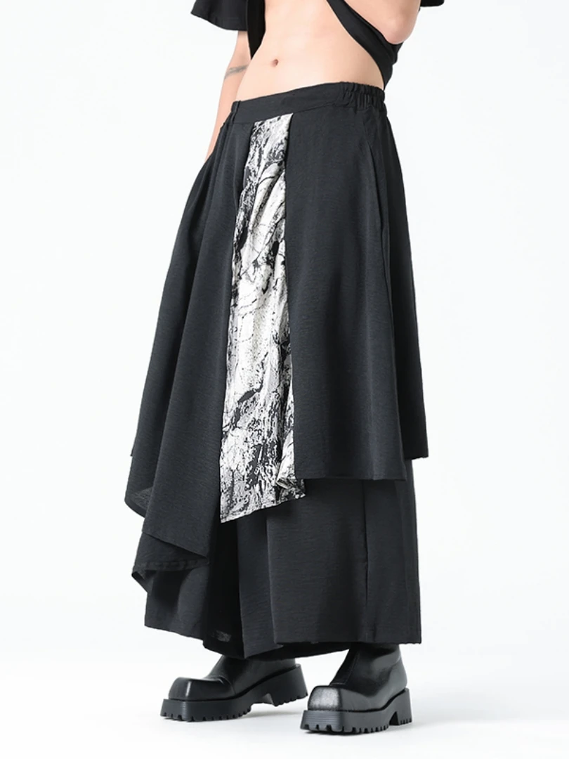 2024 Korean Style Trousers New Men Pantalons Design Casual Streetwear Male Fake Two-Piece Wide Leg Long Pants Man Skirt Pants
2024 Korean Style Trousers New Men Pantalons Design Casual Streetwear Male Fake Two-Piece Wide Leg Long Pants Man Skirt Pants