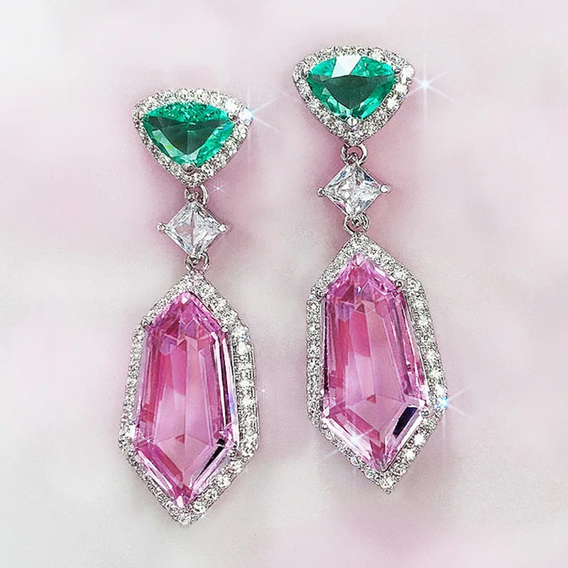 Jianjie Sweet Pink Hexagonal Cut Zircon Dazzling Pendant Earrings for Women Elegant Gorgeous Dance Party Banquet Ear Jewelry
Jianjie Sweet Pink Hexagonal Cut Zircon Dazzling Pendant Earrings for Women Elegant Gorgeous Dance Party Banquet Ear Jewelry