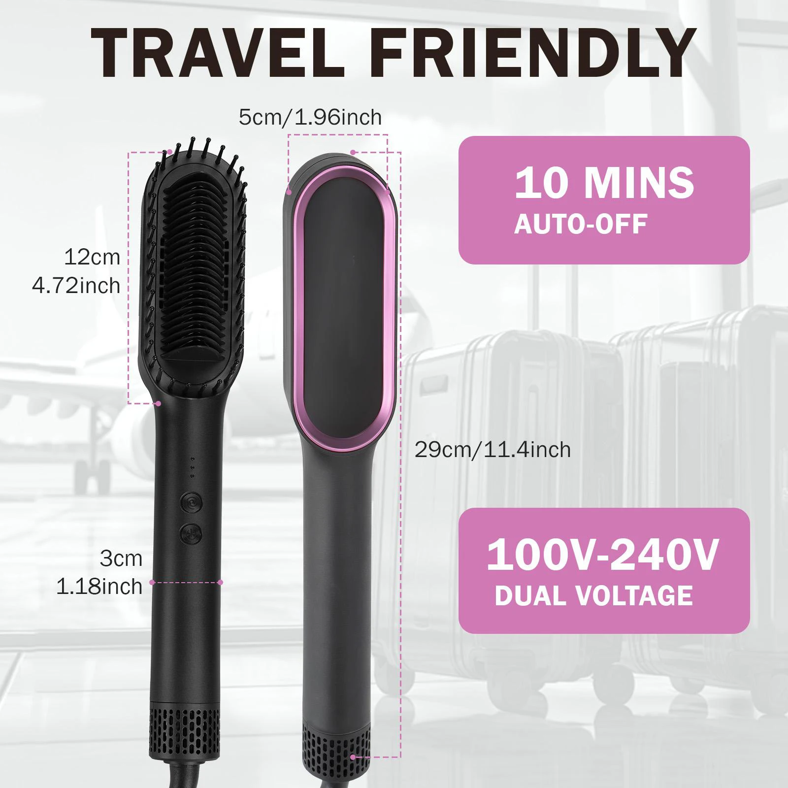 Negative Ions Hair Straightener Brush Black Rose Red Anti Scald Anti Heat Damage Fast Heating Double Voltage 2 in 1 Hair Straigh
Negative Ions Hair Straightener Brush Black Rose Red Anti Scald Anti Heat Damage Fast Heating Double Voltage 2 in 1 Hair Straigh
