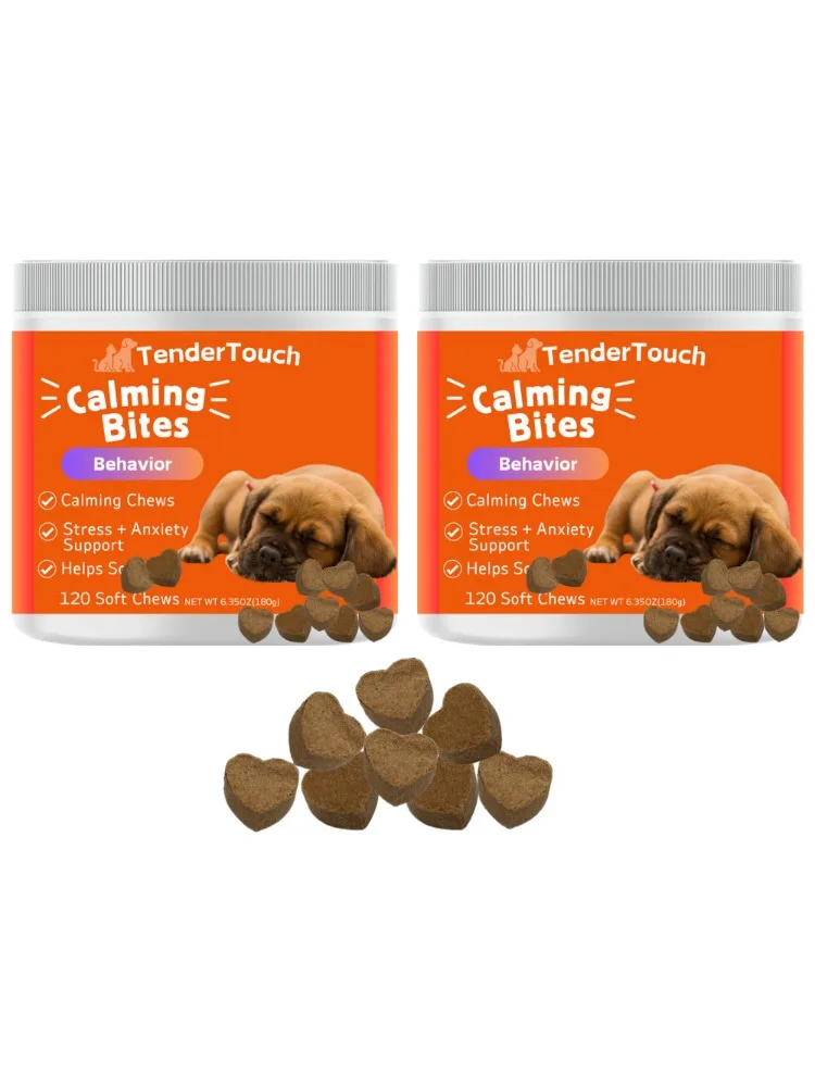 240 Chews - 2 Pack(2 x 180g/6.35oz) 360g/12.7oz - TenderTouch Calming for Dogs - Help Natural Dog Anxiety for Everyday Stress
240 Chews - 2 Pack(2 x 180g/6.35oz) 360g/12.7oz - TenderTouch Calming for Dogs - Help Natural Dog Anxiety for Everyday Stress