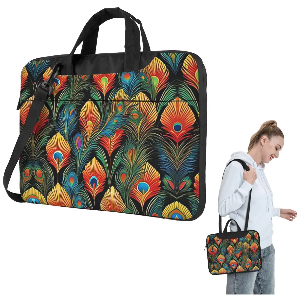 Сумка для ноутбука с павлиньими перьями, защитный чехол, сумка для компьютера 13, 14, 15,6 дюймов, сумка через плечо для ноутбука Macbook Pro Air
Сумка для ноутбука с павлиньими перьями, защитный чехол, сумка для компьютера 13, 14, 15,6 дюймов, сумка через плечо для ноутбука Macbook Pro Air