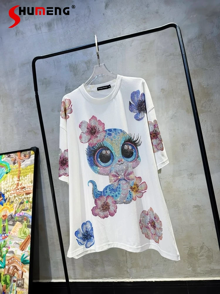 Light Luxury Short-sleeve Tops Women's 2025 Spring Summer Hot Diamond Snake Flower Personalized Full Diamond High-end T-shirts
Light Luxury Short-sleeve Tops Women's 2025 Spring Summer Hot Diamond Snake Flower Personalized Full Diamond High-end T-shirts