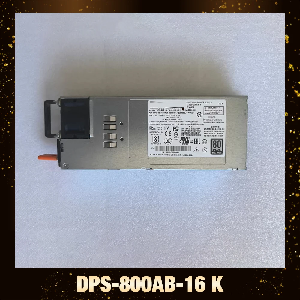 Оригинальный блок питания для сервера DELTA DPS-800AB-16 K DPS-800AB-16 D DPS-830AB A DPS-550LB D DPS-1200AB-4 B
Оригинальный блок питания для сервера DELTA DPS-800AB-16 K DPS-800AB-16 D DPS-830AB A DPS-550LB D DPS-1200AB-4 B