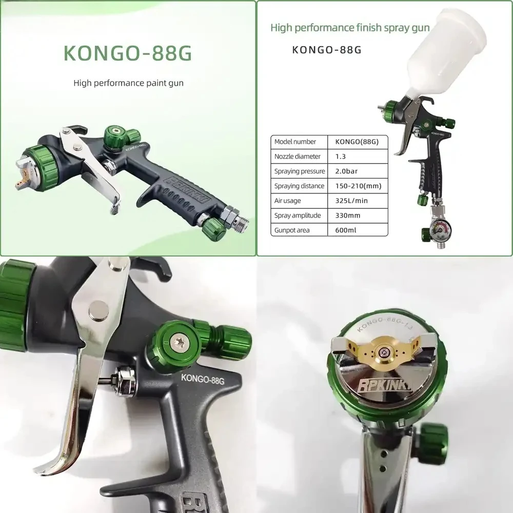 Japan KINKI KONGO-88G Airbrush Green Kong Car Spray High Atomizer Upper Pot 600ML Capacity
Japan KINKI KONGO-88G Airbrush Green Kong Car Spray High Atomizer Upper Pot 600ML Capacity