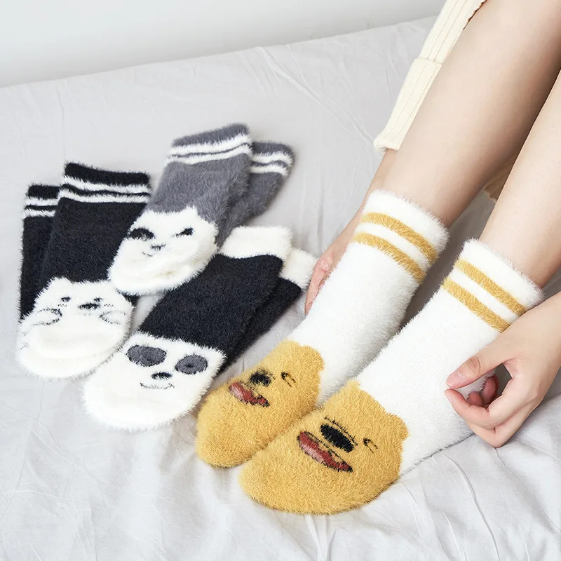 4 Pairs Women's Socks Winter Thick Soft Comfort Warm Mink Fur Floor Socks For Girl Set Cartoon Cute Kawaii Sweet Mid Tube Socks
4 Pairs Women's Socks Winter Thick Soft Comfort Warm Mink Fur Floor Socks For Girl Set Cartoon Cute Kawaii Sweet Mid Tube Socks