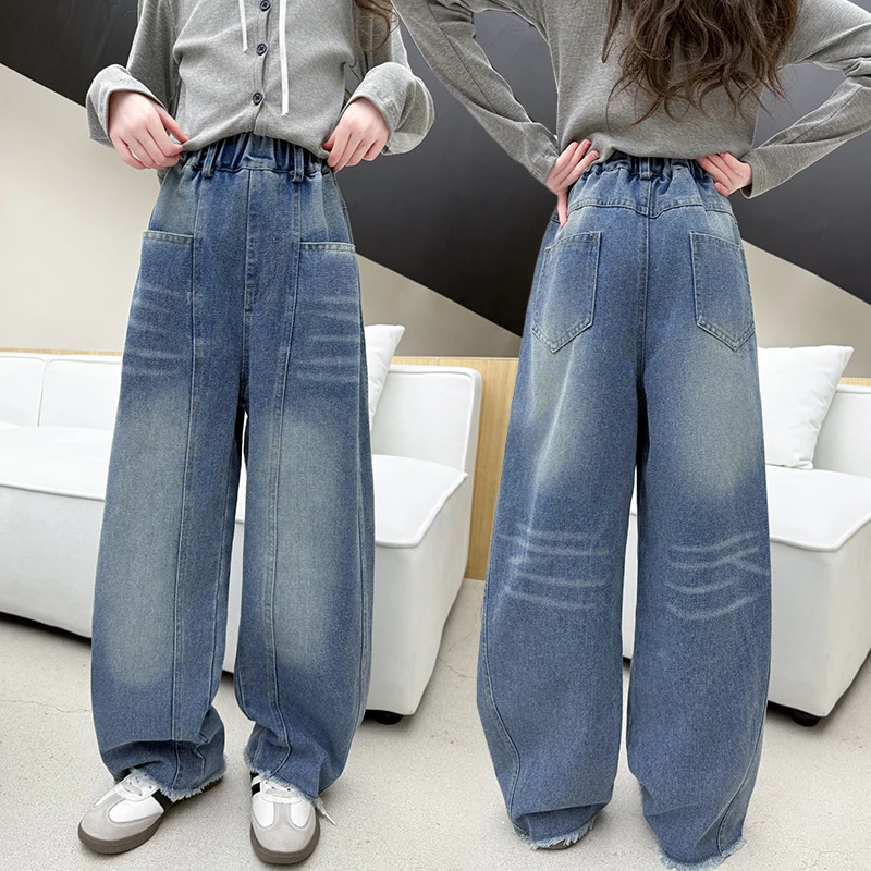 Kids Girl Streetwear Retro Patchwork Denim Pants y2k Jeans Children Hip Hop Vintage Blue Loose Straight Casual Jeans Trousers
Kids Girl Streetwear Retro Patchwork Denim Pants y2k Jeans Children Hip Hop Vintage Blue Loose Straight Casual Jeans Trousers