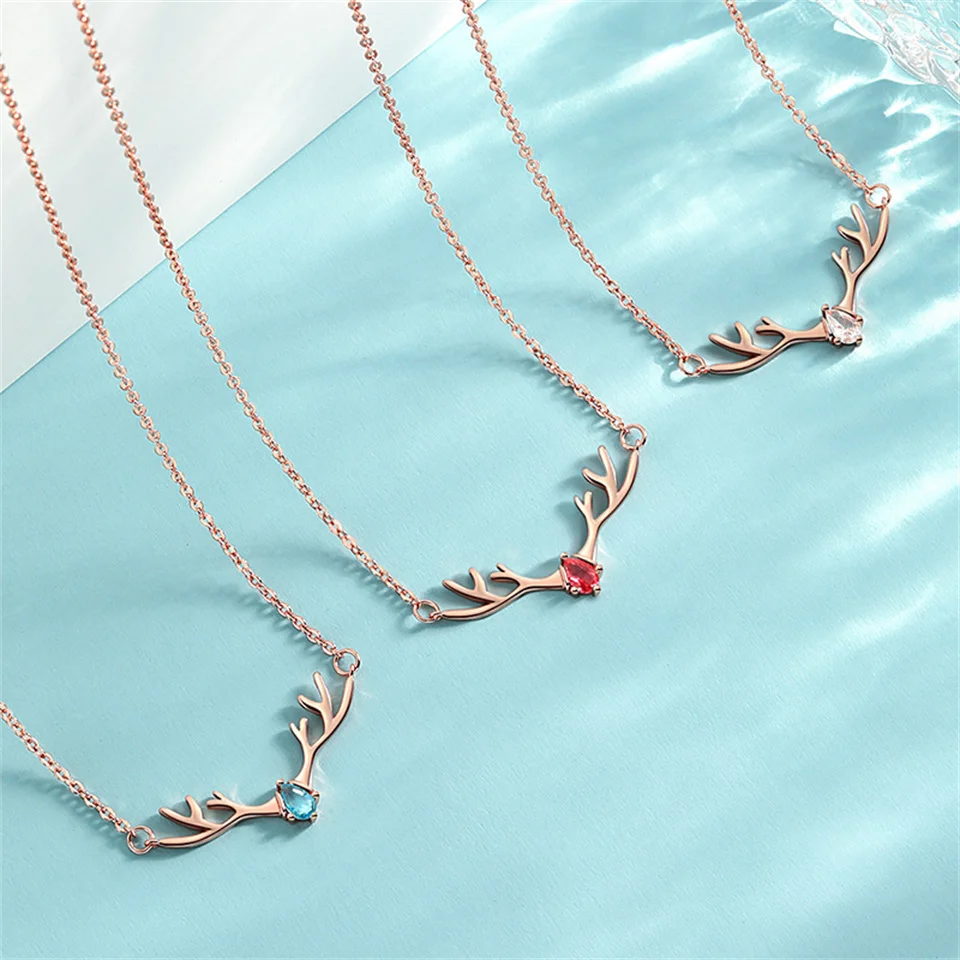 New Forest Elk Necklace Valentine's Day Gift For Girlfriend Deer Antler Christmas Ornament Stainless Steel Deer Antler Necklaces
New Forest Elk Necklace Valentine's Day Gift For Girlfriend Deer Antler Christmas Ornament Stainless Steel Deer Antler Necklaces