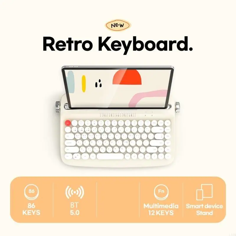 LX0B Round Keycap Bluetooth-com Mini Wireless Keyboard Waterproof Mechanical Feeling Easy to Operate for
LX0B Round Keycap Bluetooth-com Mini Wireless Keyboard Waterproof Mechanical Feeling Easy to Operate for