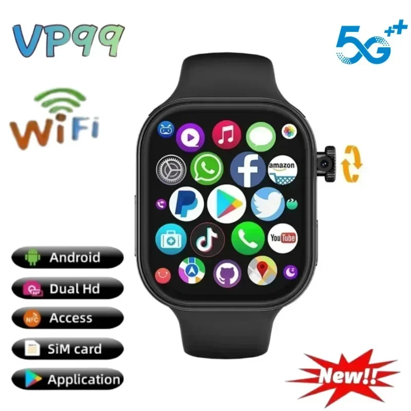 VP99Smartwatch 4G LTE Android 2.29-inch Amoled screen smartwatch with 180° rotating camera Global Talk GPS WIFI Sim card slot
VP99Smartwatch 4G LTE Android 2.29-inch Amoled screen smartwatch with 180° rotating camera Global Talk GPS WIFI Sim card slot