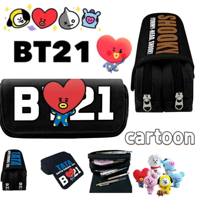 Cartoon cute BT21 pencil case,large capacity, high aesthetic value, stylish and personalized, student zipper stationery box gift
Cartoon cute BT21 pencil case,large capacity, high aesthetic value, stylish and personalized, student zipper stationery box gift