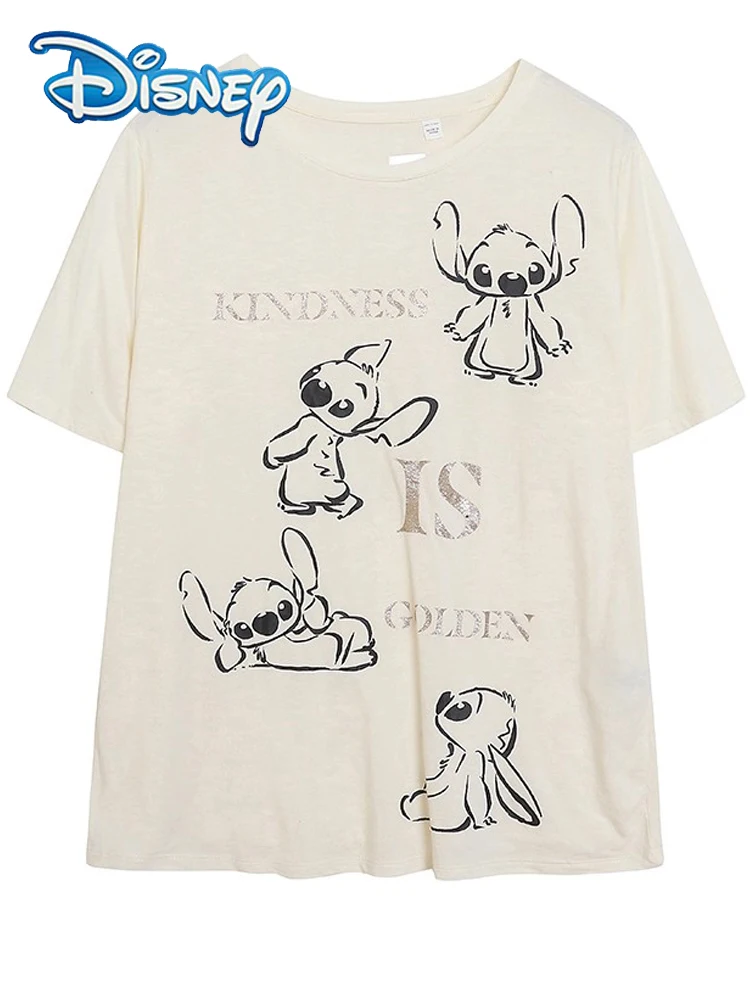 Disney Stitch Little Monster Letter Cartoon Print Streetwear T-Shirt Women Cute Short Sleeve O-Neck Pullover Tee Tops Female
Disney Stitch Little Monster Letter Cartoon Print Streetwear T-Shirt Women Cute Short Sleeve O-Neck Pullover Tee Tops Female