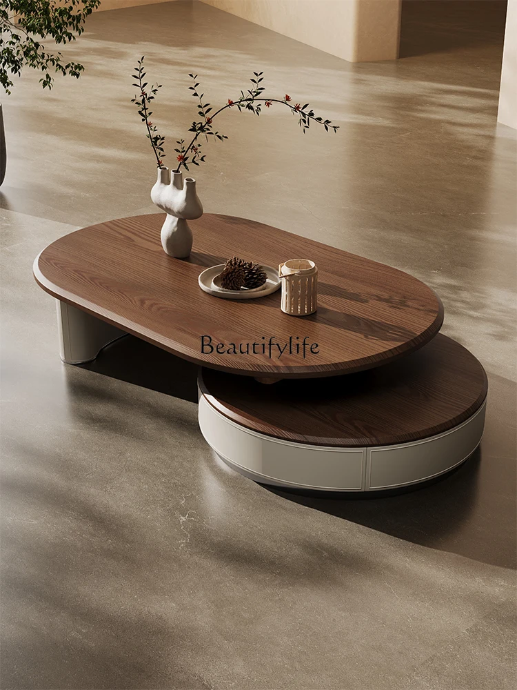 style walnut pattern retractable round coffee table 2025 new living room high-end saddle leather Chinese antique coffee table
style walnut pattern retractable round coffee table 2025 new living room high-end saddle leather Chinese antique coffee table