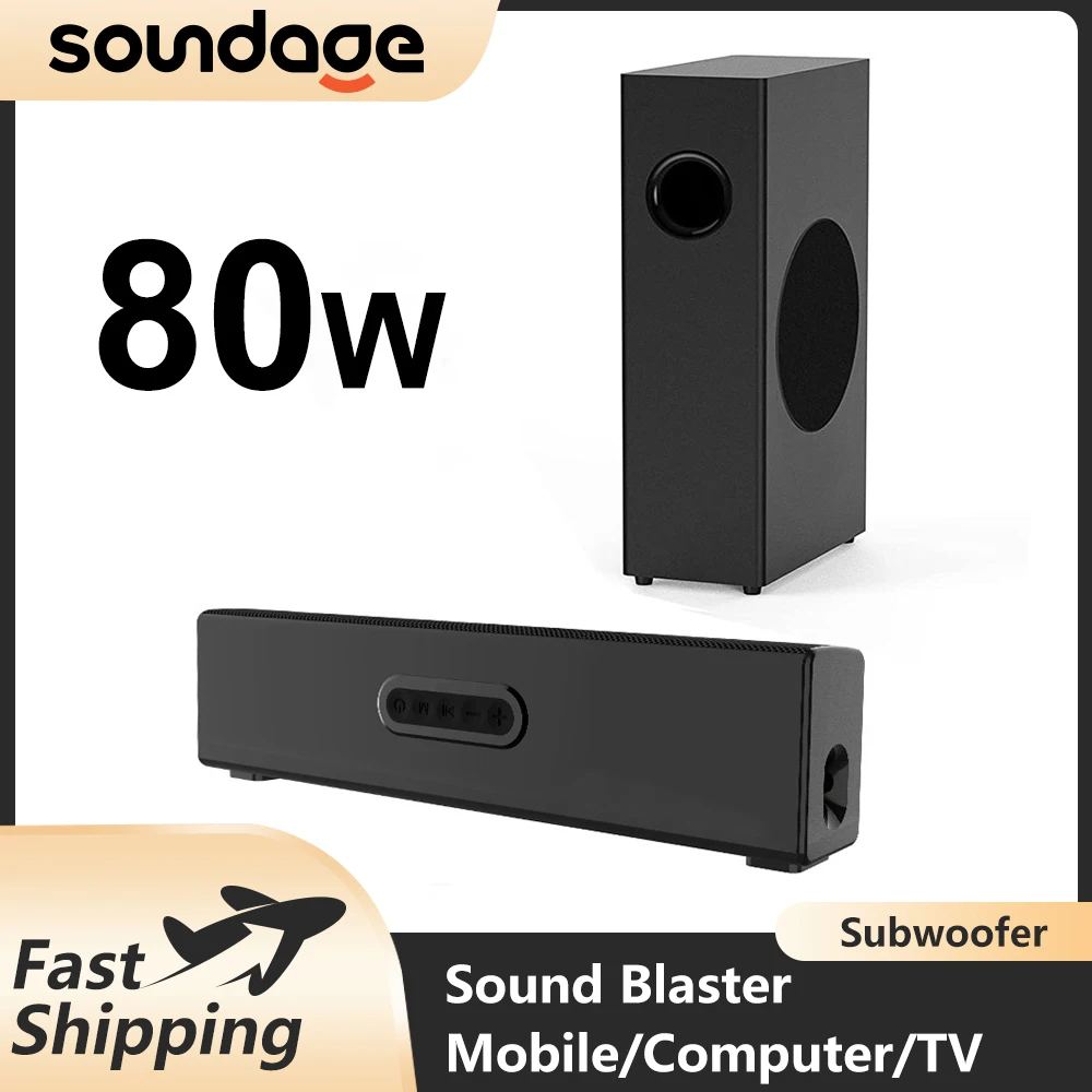 Саундбар для телевизора Soundage 80 Вт, проводная и беспроводная звуковая панель, динамик Bluetooth 5,0, звуковая система для домашнего кинотеатра, 3D стерео сабвуферы, динамик
Саундбар для телевизора Soundage 80 Вт, проводная и беспроводная звуковая панель, динамик Bluetooth 5,0, звуковая система для домашнего кинотеатра, 3D стерео сабвуферы, динамик