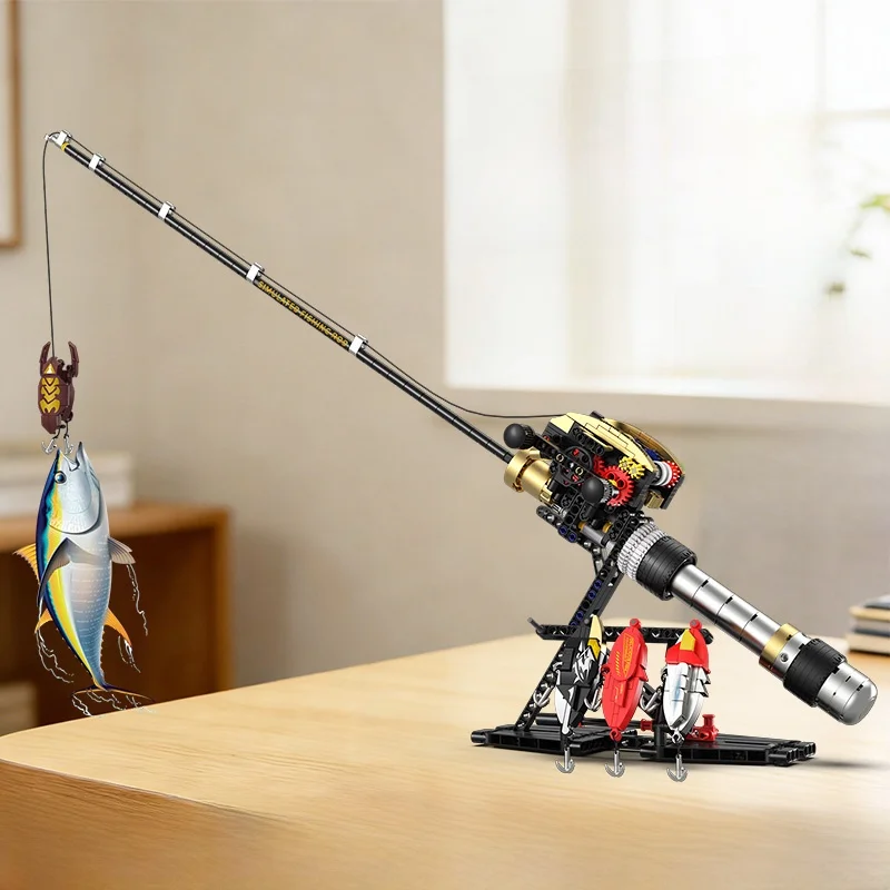 Kaiyu Fishing Rod Simulation Waterdrop Wheel Assembly Toy Blocks Desktop Fishing Fun Educational Model Super Cool Boys Plaything
Kaiyu Fishing Rod Simulation Waterdrop Wheel Assembly Toy Blocks Desktop Fishing Fun Educational Model Super Cool Boys Plaything