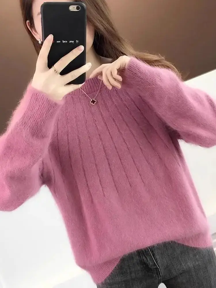 Женский вязаный круглый свитер Ne, весна-осень, новый свободный свитер Lazy Faion, длинный свек из полиэфирного волокна
Женский вязаный круглый свитер Ne, весна-осень, новый свободный свитер Lazy Faion, длинный свек из полиэфирного волокна