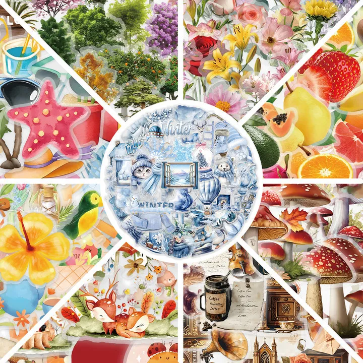 400 шт., наклейки для домашних животных с растениями и цветами, весна, лето, осень, зима, красивые пейзажи, креативные декоративные наклейки на окна
400 шт., наклейки для домашних животных с растениями и цветами, весна, лето, осень, зима, красивые пейзажи, креативные декоративные наклейки на окна