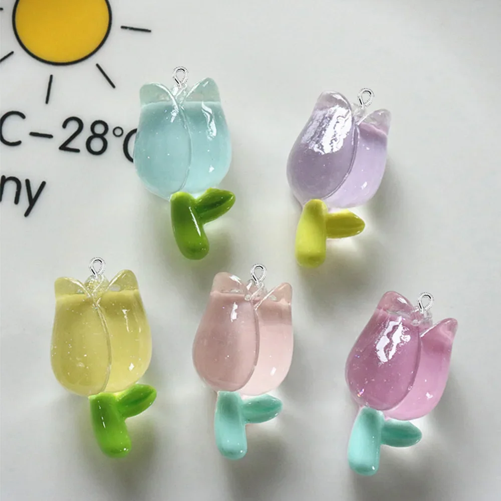 10PCS Transparent Tulip Flat Back Charms For Earrings Bracelet Hairpin DIY Jewelry Making Gift Pendants Decoration Accessories
10PCS Transparent Tulip Flat Back Charms For Earrings Bracelet Hairpin DIY Jewelry Making Gift Pendants Decoration Accessories