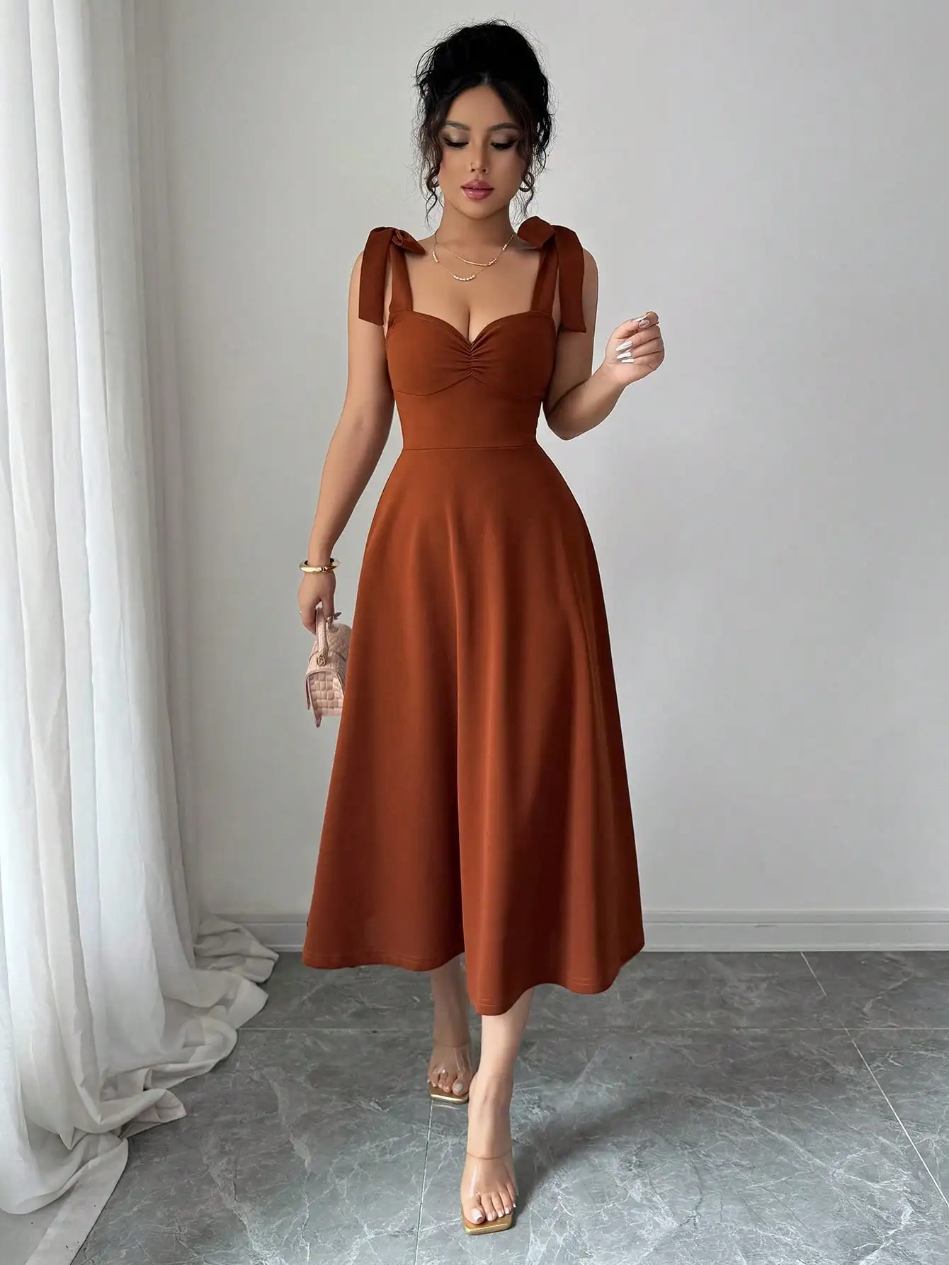 Elenzga Halloween, Bow Waist A-Line Elegant Romantic Women Dress
Elenzga Halloween, Bow Waist A-Line Elegant Romantic Women Dress