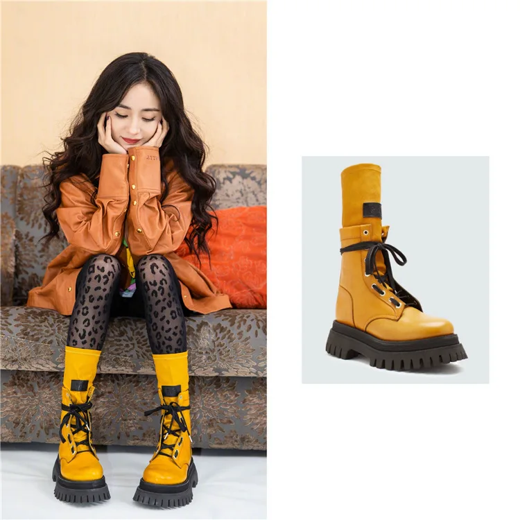 Leisure Ankle Boots Chunky Heel Platform Shoes Lace-up Warm Booties Size 43 Outdoor Woman Shoes
Leisure Ankle Boots Chunky Heel Platform Shoes Lace-up Warm Booties Size 43 Outdoor Woman Shoes