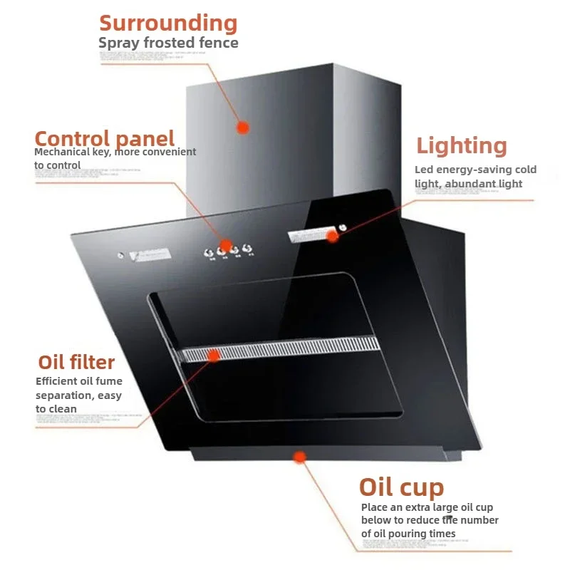 DurableLarge Suction Single Stove Range Hood for Small Apartment Kitchens High-Power 50-60cm Side Suction Household Range Hood
DurableLarge Suction Single Stove Range Hood for Small Apartment Kitchens High-Power 50-60cm Side Suction Household Range Hood