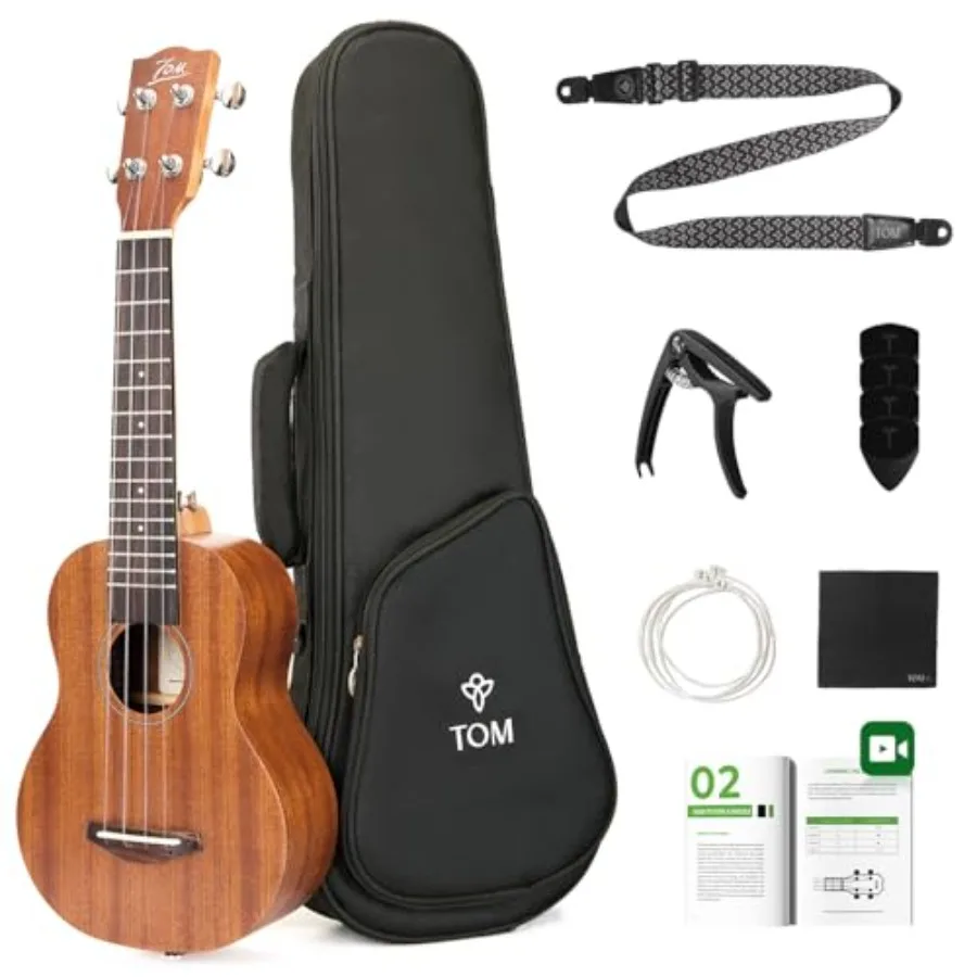 21 Sapele Soprano Ukulele for beginners, kids, adults professionals solid wood body, natural finish, includes quick-lock strap
21 Sapele Soprano Ukulele for beginners, kids, adults professionals solid wood body, natural finish, includes quick-lock strap