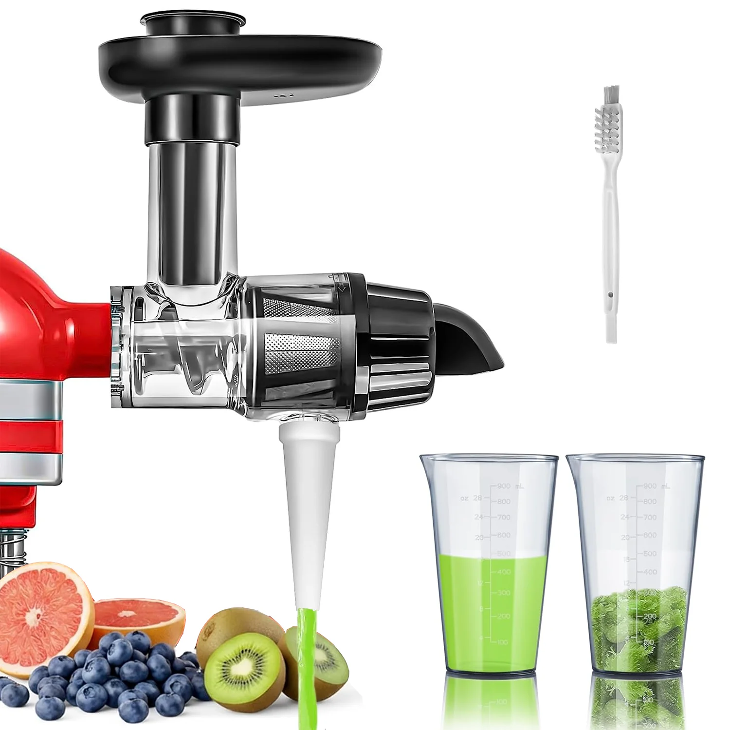 Masticating Juicer Attachment for KitchenAid Stand Mixers, Slow Cold Press,Juice Extractor Accessory for Fruits & Vegetables
Masticating Juicer Attachment for KitchenAid Stand Mixers, Slow Cold Press,Juice Extractor Accessory for Fruits & Vegetables