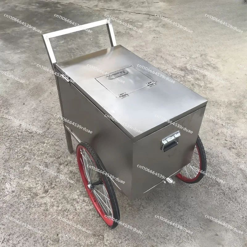 Stainless steel ice cream two-wheel trolley mobile vending snack cart can be disassembled
Stainless steel ice cream two-wheel trolley mobile vending snack cart can be disassembled