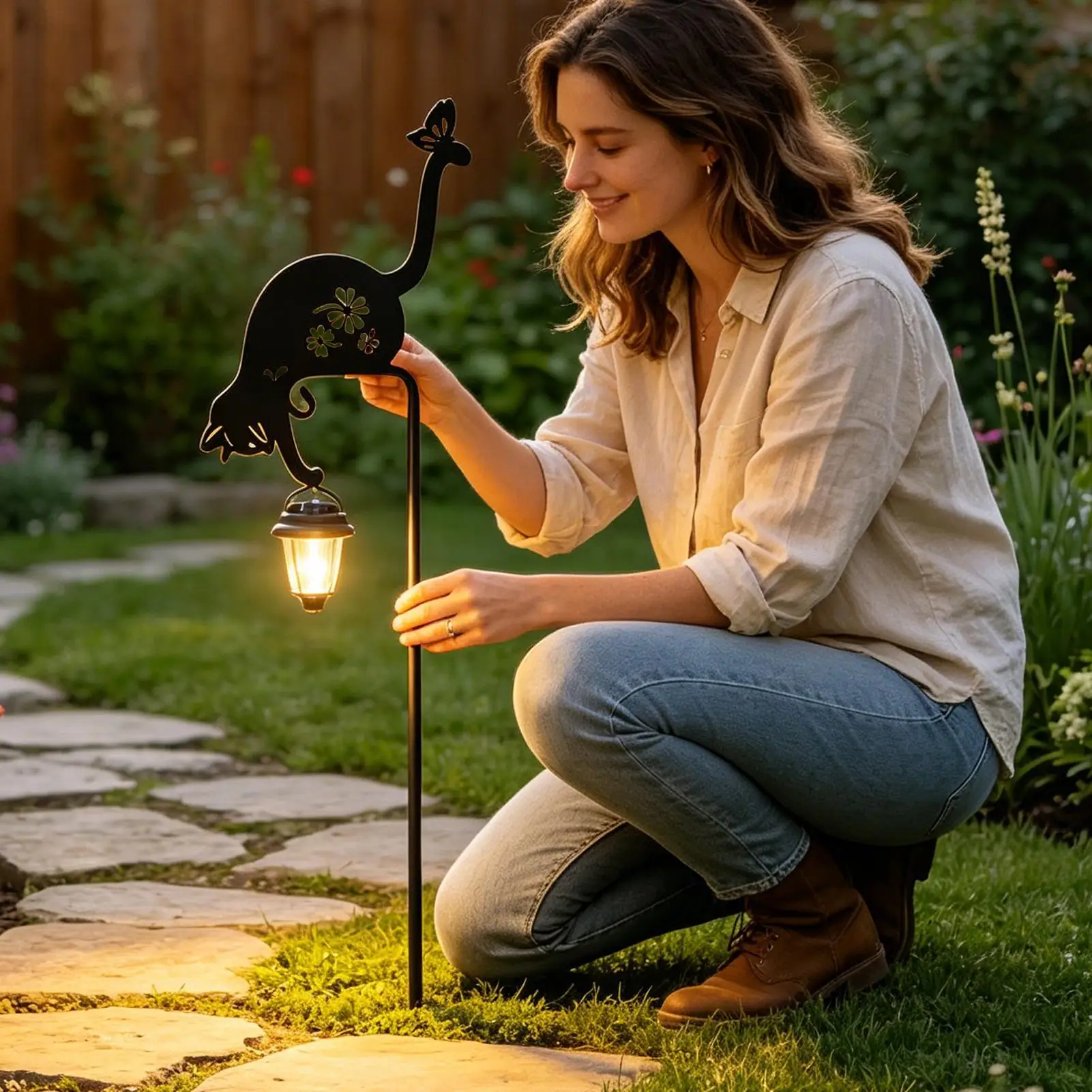 Outdoor Solar Lanterns Yard Art Metal Cute Cat Solar Lights Outdoor Lantern For Patio Porch Deck Pathway Driveway Home Party
Outdoor Solar Lanterns Yard Art Metal Cute Cat Solar Lights Outdoor Lantern For Patio Porch Deck Pathway Driveway Home Party